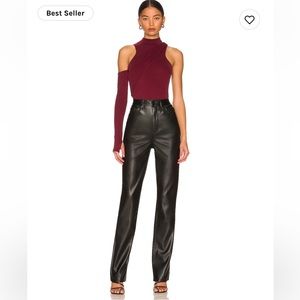 AFRM Heston Vegan Leather Pant, Size 27